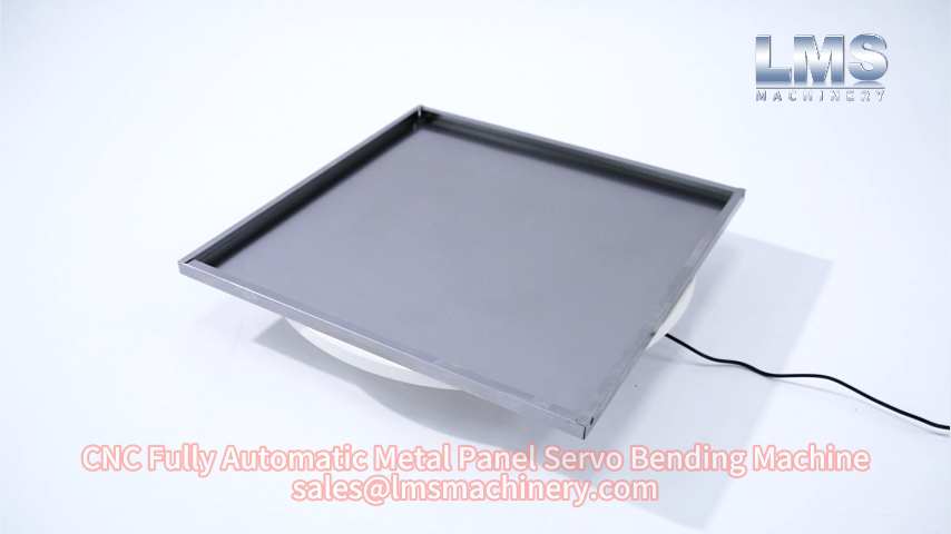 Finished metal panel product suitable for cabinet or ceiling use